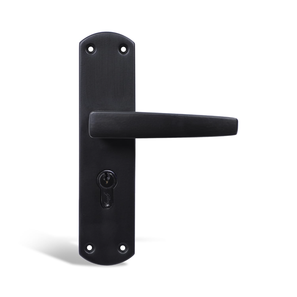 Godrej Mortise Lock I EuroProfile 60mm Cylinder | Double Throw Deadbolt | Common Keys | Reversible Latch | Matte Black Finish | Anti-Corrosion Brass Body | 5 Year Warranty